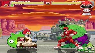 M.U.G.E.N. Battles  Angry Birds TankMinion Pig vs Red RangerHulk