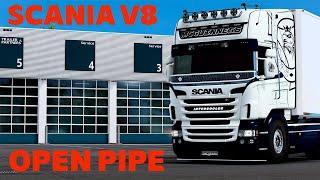 ETS2 Scania V8 Open Pipe Sound Mod 1.50