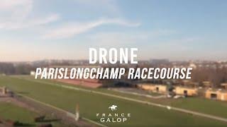 Presentation of ParisLongchamp racecourse drone view