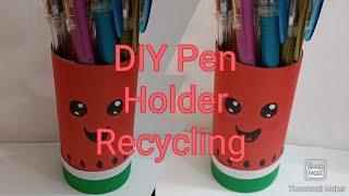 DIY Watermelon pencilpen holder with toilet paper rollDIY Table origanizerSuper easyArtify club