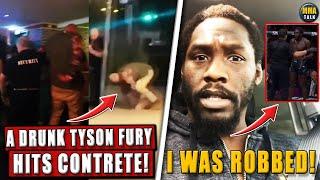 DRUNK Tyson Fury hits his face on concrete Jared Cannonier TRASHES the controversial stoppage