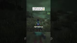 Out of the map glitch on DBD #meme #deadbydaylightsurvivor #glitch #dbd #funny #fake #dbd