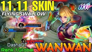 Flying Swallow Wanwan New 11.11 Skin Gameplay - Top Global Wanwan by DashaQT - Mobile Legends