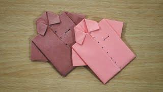 how to make origami shirt  origami shirt  easy paper shirt