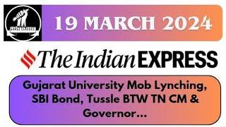19th March 2024 Today Indian Express Newspaper Editorial Ideas Explained Analysis  By GC