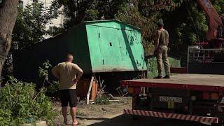 Полсотни незаконных металлических гаражей убирают из зоны теплотрассы  Новости 49 04.07.24