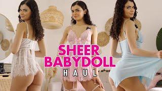 SHEER BABYDOLL LINGERIE TRY-ON HAUL  SHEIN