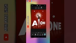 Alone photo editing tutorial #shorts