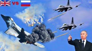 World shock Russian Su-33 fighter jet pilot shoots down British F-16 fighter squadron Arma3