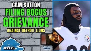 Breaking Lions News Cam Sutton Filing A CONTRACT GRIEVANCE