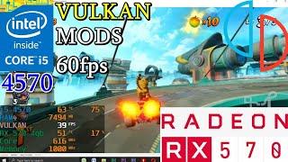 YUZU EA 1011 VULKAN Crash Team Racing Nitro Fueled On INTEL CORE i5 4570 RX 570 Test 720p 60fps Mods