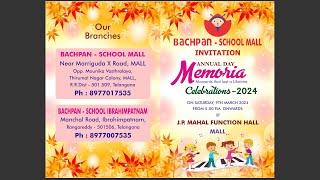 Bachpan School Annual Day Celebrations - 2024   Mall  Memoria