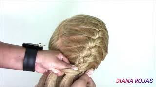 TRENZA CON MOÑOS PARA NIÑAS