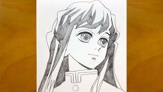 Anime drawing  How to draw Tokitou Muichirou from Demon Slayer  Draw Anime