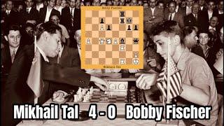 Mikhail Tal 4 - 0 Bobby Fischer  Bled-Zagreb-Belgrade Candidates 1959 #chess #chessgames