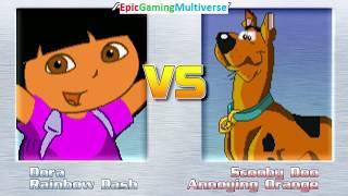 Dora The Explorer And Rainbow Dash VS Scooby-Doo And Annoying Orange In A MUGEN Match  Battle