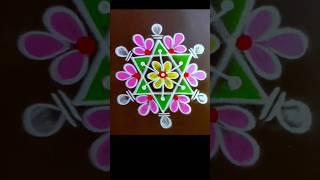 simple Star kolam design #shorts #rangoli #trending #muggulu #kolam #art #drawing