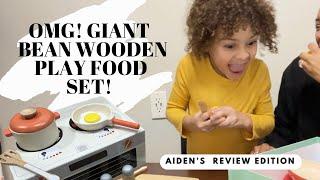 GIANT BEAN TOYS  EDUCATIONAL WOODEN PLAY FOOD SET REVIEW  APINKECLOTHLIFE