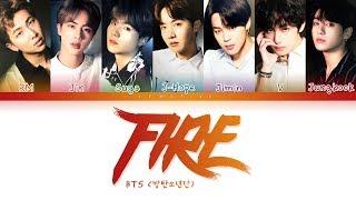 BTS - FIRE 방탄소년단 - 불타오르네 Color Coded LyricsHanRomEng가사