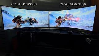 Is It Better and Brighter? 2023 vs 2024 LG 45 UltraWide OLED Comparison - LG45GR95QE vs LG45GS96QB