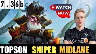  TOPSON SNIPER MID 7.36B- DOTA 2 HIGHEST MMR MATCH #dota2   #dota2gameplay #topson