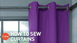 How to sew curtains Easy grommet style with free pattern  Craftsy Sewing Tutorials