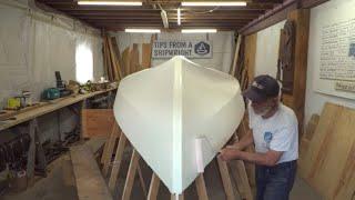 Building the 23 V-Bottom Skiff - Episode 18 How to apply 2-part epoxy barrier coat to the hull
