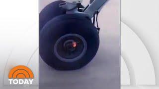 Wheel Falls Off Plane As It Takes Off Captured On Video  TODAY