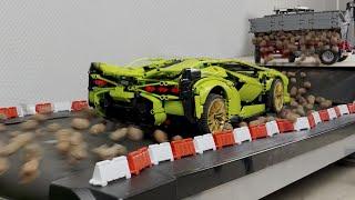 Lamborghini Sián VS Gravel. Lego Technic 42115 CRASH Test