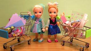 School supplies  Elsa & Anna toddlers go shopping