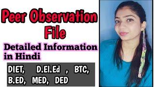 Peer Observation File in hindi  Pratham Learning