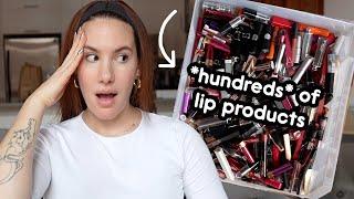 this is the biggest declutter Ive *ever* done decluttering my lip products...finally