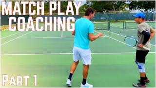 Coaching my Students During Tennis Match Play  Part 1 Alec