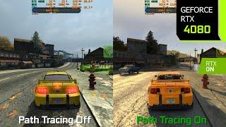 NFS Most Wanted Path Tracing with RTX Remix On vs Off - GraphicsPerformance Comparison  RTX 4080