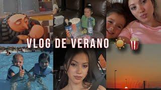 Piscina en familia  + tarde de cine  VLOG