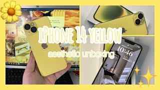 iPhone 14 Yellow Aesthetic Unboxing  kirikawaii