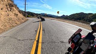 Following  @Just_around_the_bend Tuono V4 Factory  @gsxr_geoffrey GSXR 600 up Mulholland