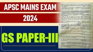 APSC 2024 GS PAPER - 3