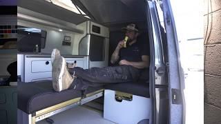 New split rock and roll campervan bed