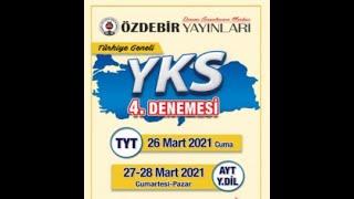 ÖZDEBİR AYT 4 -28 MART 2021 - 1222 TÜRKİYE GENELİ DENEME SINAVI MATEMATİK ÇÖZÜMLERİ #AYT2021