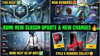 BGMI NEW SEASON DATE TIER REWARDSC6S18 TIER RESET CYCLE REWARDS KAISE LEBGMI NEXT UC UP EVENT DATE