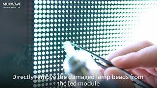 Muxwave Holographic Invisible Transparent Led Screen Dismounting & Maintenance Video