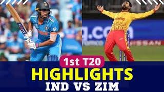 IND vs ZIM Match HIGHLIGHTS  India vs Zimbabwe 1st T20 HIGHLIGHTS 