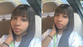 impulsively cuttting my own bangs  reshine hair