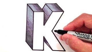 How to Draw the Letter K in 3D