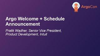 Argo Welcome + Schedule Announcement - Pratik Wadher Senior Vice President Product Development