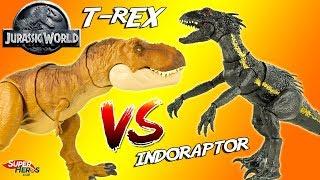 Jurassic World T-Rex vs Indoraptor Dinosaures Jouets Mattel Noel