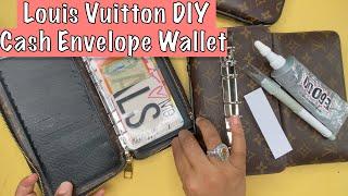 DIY Louis Vuitton Cash Envelope Wallet - How I Added Binder Rings #CashEnvelopeWallet