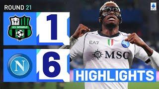 SASSUOLO-NAPOLI 1-6  HIGHLIGHTS  Osimhen Completes Superb Hat-Trick  Serie A 202324