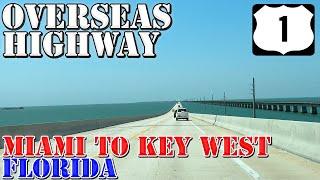 US 1 South -  Miami to Key West - The Overseas Highway - Florida Keys - 4K Highway Drive - 2024